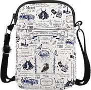 [ENSIANTH] Poem Inspired Messenger Bag We Love Rainy Day Crossbody Bag Morally Grey Book Club Gift Dark Romance Bookish Gift