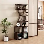 New Chinese Style Antique Shelf Solid Wood Storage Porch Cabinet Tea Display Cabinet Office Multi-Layer New Tea Set Rack,A-Right