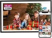 Aorpdd 15.6 Inch WiFi Cloud Digital Photo Frame, 1920 * 1080 Resolution 16:10 HD IPS Touch Screen Display, 32GB Storage Space,Share Your Photos and Videos via Framo App at Anytime and Anywhere