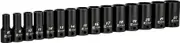 Capri Tools 3/8 in. Drive Semi-Deep Impact Sockets Set, Metric, 8 to 22 mm, 15-Piece