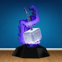 在飛比找Yahoo!奇摩拍賣優惠-【童樂會】漫威 復仇者聯盟 雷神 鋼鐵人 LED 立體3D小