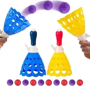 Indoor Sports and Outdoor Party Game for Children with 2 Start Baskets and 10 Balls, Birthday Gifts for 5 6 7 8 9 10 11 12 Year Old Boys and Girls