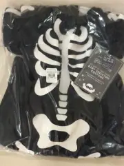 Pottery Barn Kids Glow in the Dark Skeleton Halloween Bunting Costume Sz Newborn