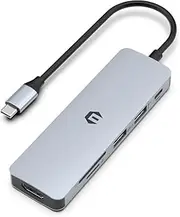 USB C Hub, TOTU 100w PD USB C Docking Station, Display 4K HDMI Docking Station (USB A 3.0, SD/TF Slot) Type C Hub for iMac/iPad Pro/Dell/HP/Surface/XPS