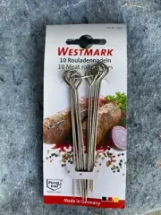 Westmark 10222270 10 Piece Meat Roll Skewers, Plastic, Silver