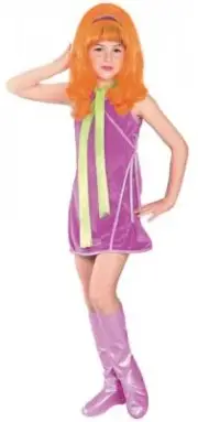 Daphne Blake Scooby-Doo Cartoon 60's Hippie Fancy Dress Halloween Child Costume