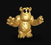 Woolworths Disney Ooshies - Sulley Monsters Inc Gold