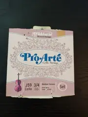 D'Addario Pro-Arte Cello String Set, 3/4 Scale, J59, Perion Core Medium Tension