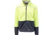 HI VIS Polar Fleece Sherpa Jacket Full Zip Thick Lined Winter Safety Jumper - Yellow