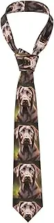 [YANYU] Brown Labrador Retriever Print Men Necktie Classic And Stylish Ties For Business Weddings And Special Occasions, Black