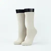在飛比找momo購物網優惠-【FOOTER除臭襪】素面輕壓力高筒襪(T99M-沙杏)
