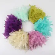 1m Feather Trim Turkey Feather Fringe Ribbon Trim For DIY Craft Costume Decor AU