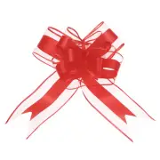 10pcs 11" Large Pull Bow Gift Wrapping Big Organza Bows Ribbon Red