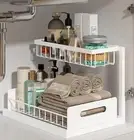 Under Sink Organizer, Metal Pull Out Under Cabinet Organizer and Storage Slide