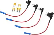 HEALLILY 1Set Fuse Tap Kit Heavy Duty Inline Blade Fuse Holder Adapter for Cars Trucks Boats Reliable Design for Secure Electrical Connections