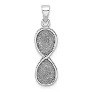 Sterling Silver Rhodium-Plate Laser-Cut Infinity Symbol Pendant