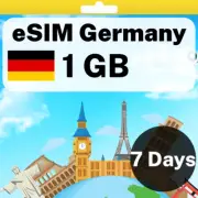 eSIM Germany - 1 GB - 7 Days - Travel eSIM | QR code activation