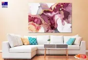Red Pink & Gold Lines Abstract Wall Canvas Home Decor Australian Made Quality