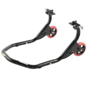 Rear Motorbike paddock Stand Adjustable rubber weels Black universal