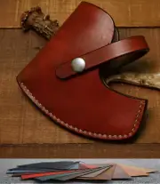 Personalized Blade hatchet axe bag scabbard sheath cover holster leather brown
