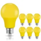 E27 LED Bulbs 7W SMD 2835 Yellow Color Plastic A60 AC 220V Bulb for Chandeliers