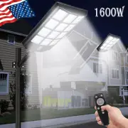 LED Solar Street Light 1200 LED Commercial Dusk To Dawn Outdoor Road Wall Lamp