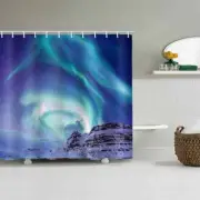 Caves Of Blue Light 3D Shower Curtain Waterproof Fabric Bathroom Decoration