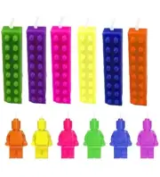 Building Brix Birthday Bash Candles ~ 6 Bricks and 6 Figures ~ Party Candles