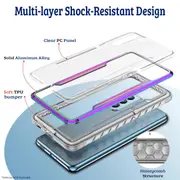 Samsung Galaxy S24 Compatible Case Cover With Shockproof Heavy Duty Armor- Blue