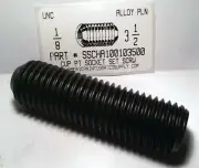 1"-8x3-1/2 Hex Socket Set Screws Cup Point Alloy Steel (10)