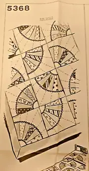 #5368 Vintage FAN APPLIQUE QUILT Pattern To SEW (Reproduction)