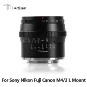 TTArtisan 50mm F1.2 APS-C Manual Lens For Sony Nikon Canon M4/3 L Mount Cameras