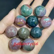 10pc Natural Ocean jasper Ball Quartz Crystal Sphere Pendant Reiki healing 20mm+