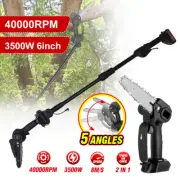 2 in 1 Cordless Chainsaw High Branch Saw Telescoping Chainsaw 3500W40000RPM EU