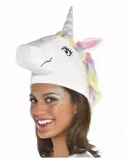 Unicorn Plush Unisex Adult or Child Costume Mask Hat Cap NWT