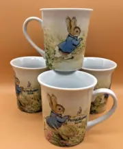 BEATRIX POTTER World of Peter Rabbit On an Adventure Spring Mug 14oz (Set of 4)