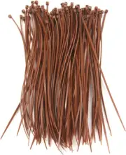 Colorful Cable Zip Ties, 100 Packs Self Locking Wire Ties, (Brown, 8 Inch)