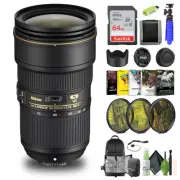 Nikon - AF-S NIKKOR 24-70mm f/2.8E ED VR Wide-Angle Zoom Lens (20052) + 64GB