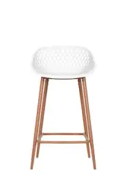 NNEKGE Set of 2 Leerdam Counter Stools (White)