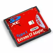 Jimier SD SDHC SDXC to High-Speed Extreme Compact Flash CF Type I Adapter