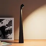 HAPYGI Portable Cordless LED Desk Lamp,Rechargeable Wireless Table Lamp, 3-Level Brightness, Patio Table Lamp, Bedside Night Light, Dining Room Ambient Light, Reading Light (Black)