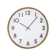 Amalfi Leonard Wall Clock 41.5cm White, Black & Natural