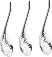 STOBAZA 1 Set Stainless Steel Caviar Spoons Practical Colander Kitchen Tools for Spherification Food Separation for Home Bar Restaurant Use Stainless Steel Silver