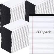 Gueevin 200 Pcs Legal Pads 5 x 8 Inch Writing Note Pads Wide Ruled Small Notepads Lined Writing Pads Bulk Legal Pad Notebook for School, College, Office, Business Supplies, 40 Sheets/Pad