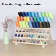 60 Spools Wood Sewing Thread Rack Stand Organizer Embroidery Storage Holder AU