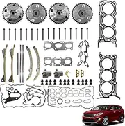 Timing Chain Kit with w/Tensioner & Gear & Gasket Set 3.3L 3.8L Fit for Kia Sorento Sedona Cadenza 2014-2017 Hy-un-dal Azera Santa Fe 2017-2017 Replaces# 243703CGA0, 24321-3L100