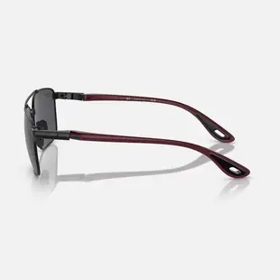 【RayBan 雷朋】限量法拉利聯名款 雙槓金屬方框太陽眼鏡(RB3715M-F02087 58mm)