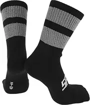 [X AUTOHAUX] Cycling Socks Anti-Friction l Outdoor Bike Socks Black,Grey Unsex 1 Pair Color Matching Reflective