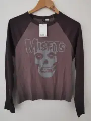 BNWT 2023 H&M x The Misfits Ribbed Slim Fit Long Sleeve T-Shirt Size XL * NEW