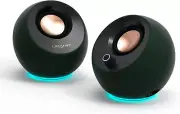 Pebble Pro Minimalist 2.0 USB-C Computer Speakers with Bluetooth 5.3 and Customi